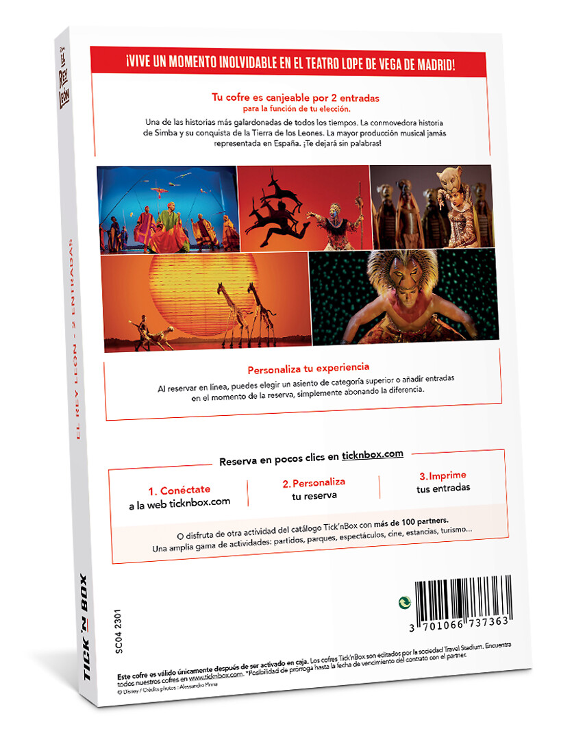 Especial Comunión: El Rey León - 2 entradas