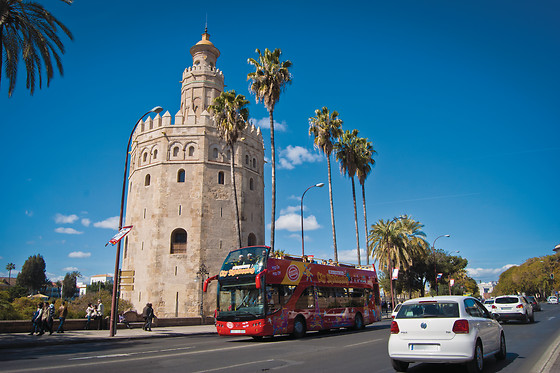 Un tour panorámico en autobús para 2 en City Sightseeing Sevilla en Sevilla