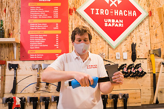 Tiro de hacha: ¡una experiencia salvaje! para 2 en Urban Safari en Madrid
