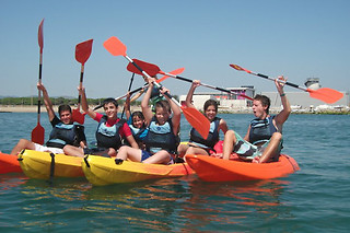 Paseo en kayak en Barcelona