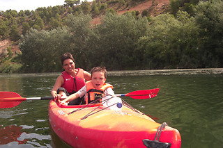Descenso del Ebro en kayak en Flix (Tarragona)