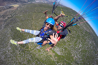 Vuelo en parapente biplaza en Algodones (Cádiz)