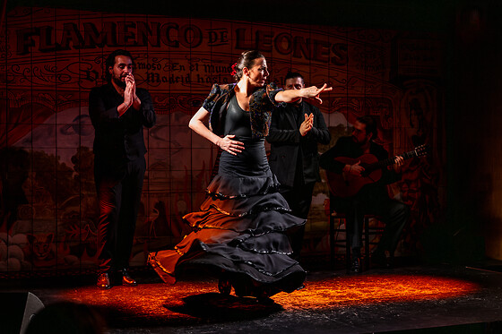 Un espectáculo flamenco con tapeo para 2 en Flamenco de Leones en Madrid