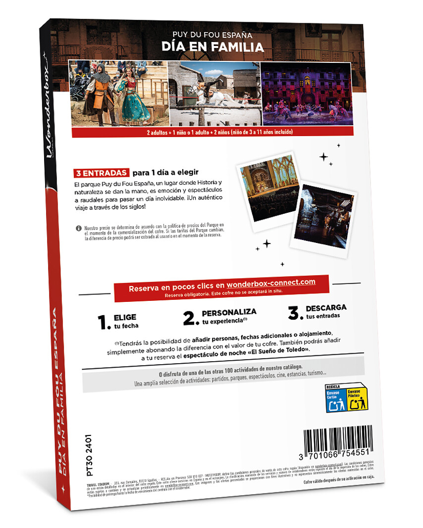 Puy du Fou España - 2 Adultos y 1 Niño